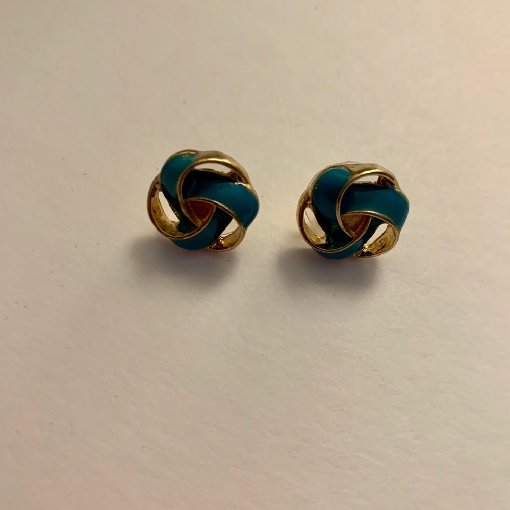 Green Stud Earrings
